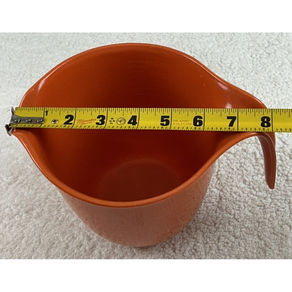 Vtg Rubbermaid Orange Batter Bowl Measuring 1.5 Qt 6 Cup Grip-N-Mix 2661 USA - Picture 12 of 14